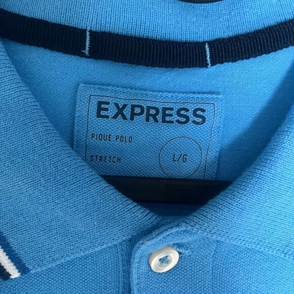 Express Men’s Pique Polo Size L - Picture 3 of 7